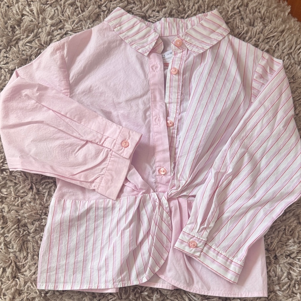 Zara Pink Striped Blouse